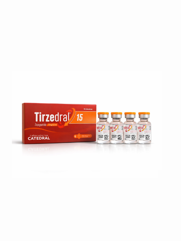 TIRZEDRAL 15 MG ( 4 AMPOLAS)